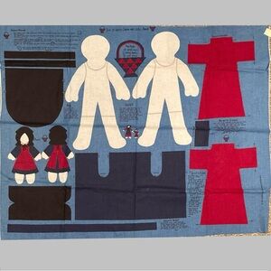 Vintage Sewing Fabric Panel “Sarah & Little Anne”
Panel measures 35x44 inches